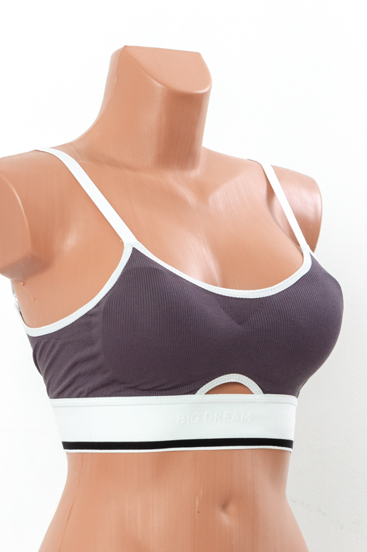 Топ-бюстгальтер в рубчик 